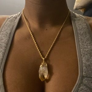 Citrine crystal necklace